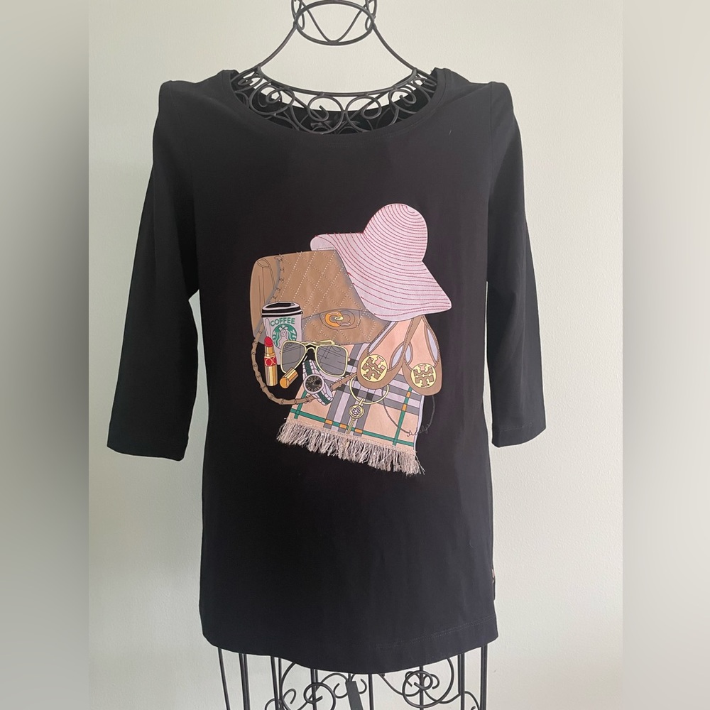 NWT Magnificio di Nibionno srl women long sleeve shirt in black